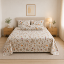 Avitare Golden Bloom Queen Bedsheet Set 4pcs Cooling Bamboo Cotton 600TC