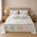 Avitare Queen Bedsheet Set 4pcs Golden Bloom – 600TC Soft Breathable Bedding